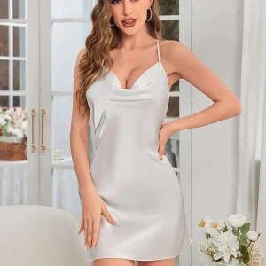 Floral Slip Butterfly Back Suspender Pajamas Cherry Print Nightgowns