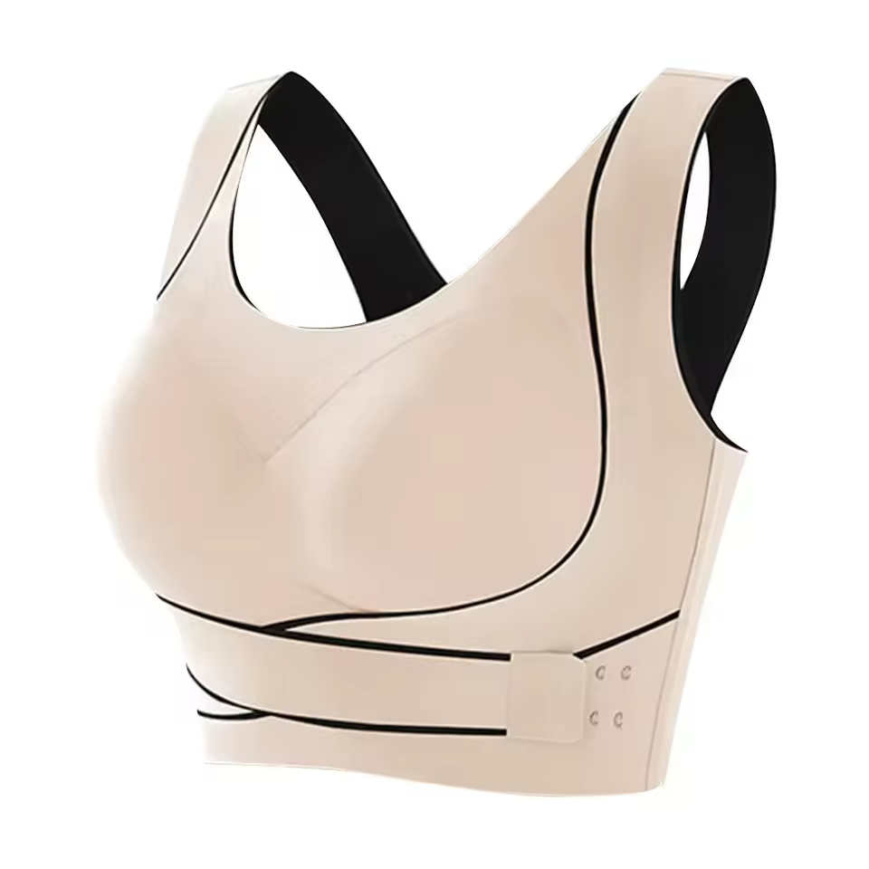 Front Adjustable Buckle Wireless Padded Comfy Gym Yoga Underwear Low Intensity Sports Bra - Image 6