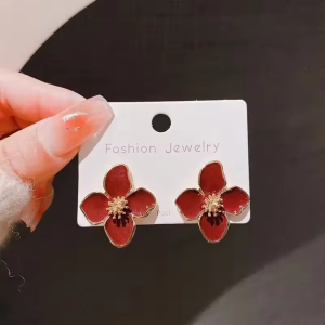 Gorgeous Fashion Sweet Design Flower Light Luxury High End Earrings Jewelry