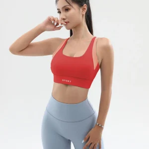High Strength Shock-proof Yoga Running Fitness Sports Cross Back Plus Size Bra