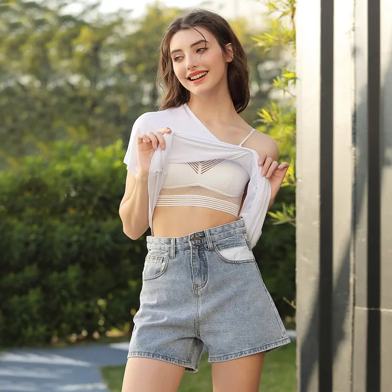 Lace Backless Strapless Wire Free Thin Dots Mesh Lingerie Brassiere Low Back Underwear - Image 6