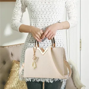 Luxury Patchwork Shoulder Messenger Office Work PU Leather Bag