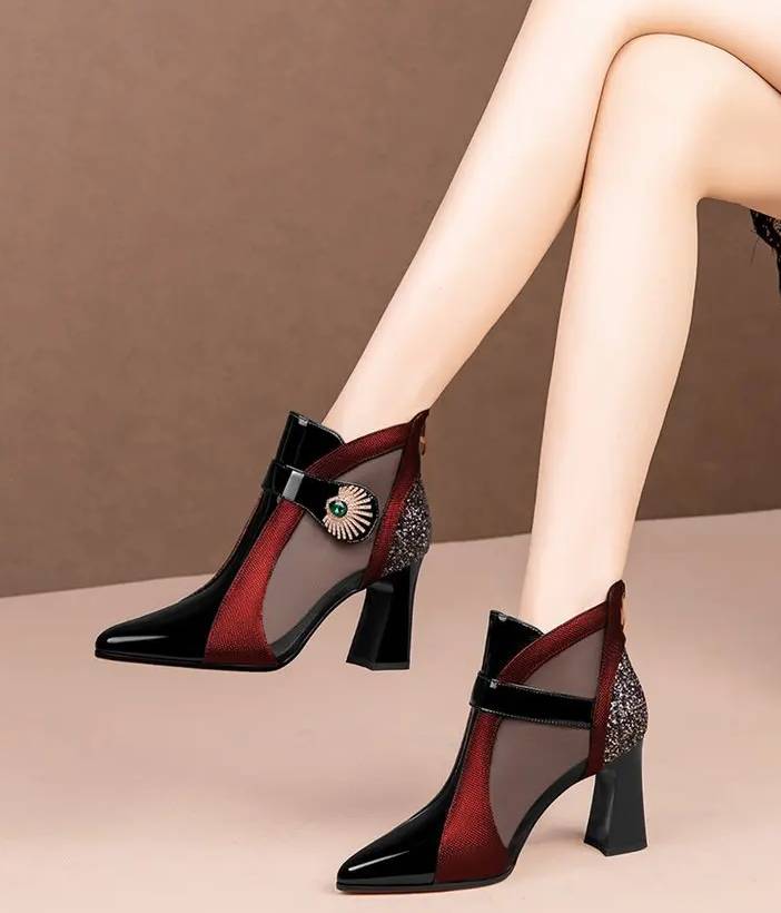 Luxury Pointed Toe Breathable High Heels Pumps - Image 7