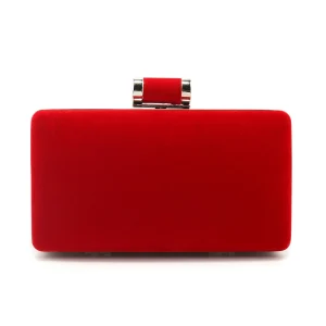 Luxury Solid Nylon Velvet Metal Evening Party Chain Small Clutch Shoulder Bags