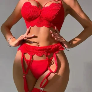 Perspective Erotic Costumes Lingerie Set Underwear Babydoll Lace Bra And Panty Set