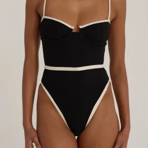 Push Up Swimwear Bodysuit Monokini Bathing Suit Beachwear Contrast Color One Piece