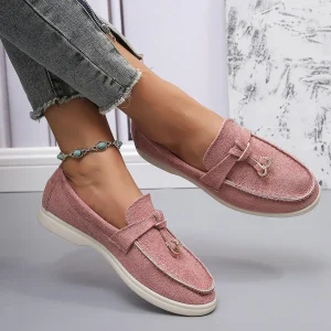 Soft Comfortable Leather Retro Style Thick Sole Flat Loafers
