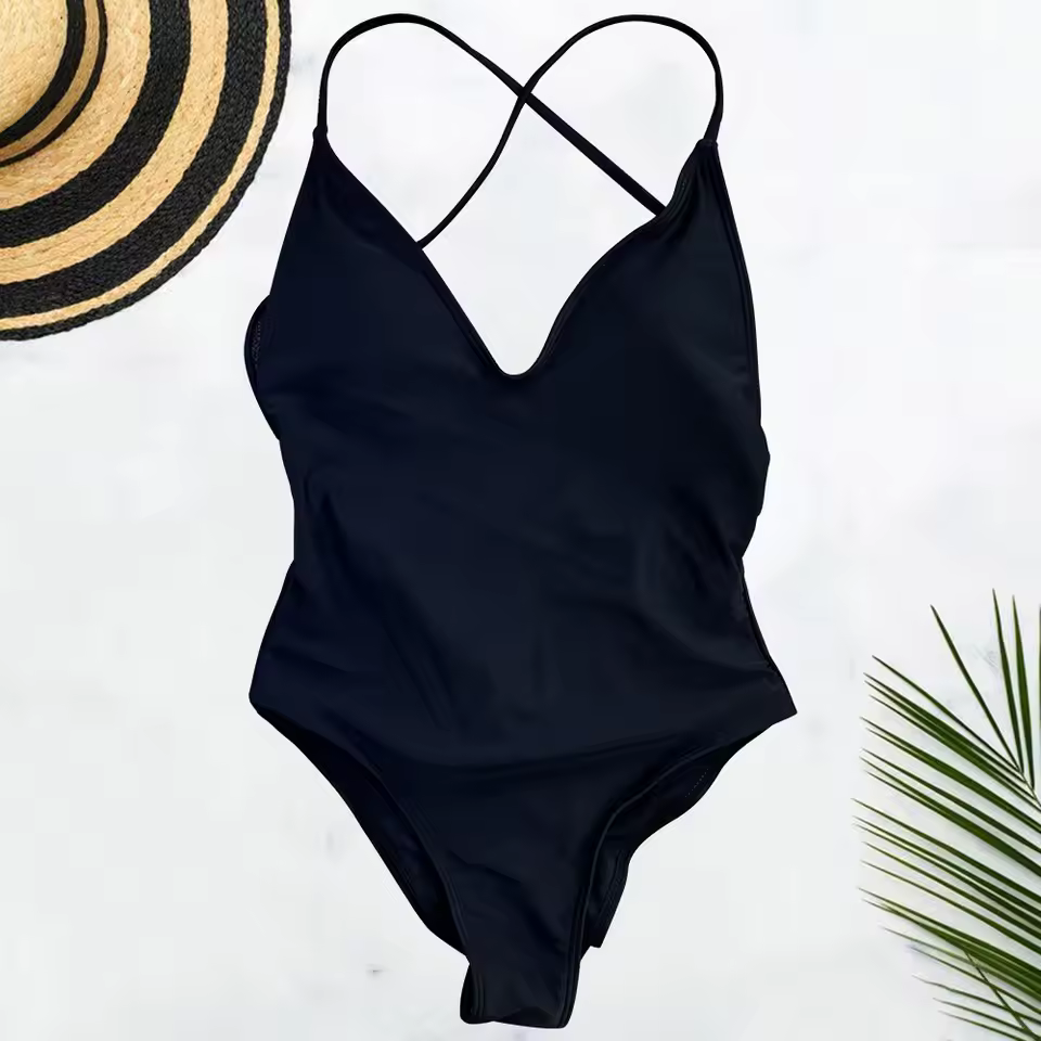 Solid Bodysuit Plus Size Bathing Suit Swimming Suit One Piece - Image 3