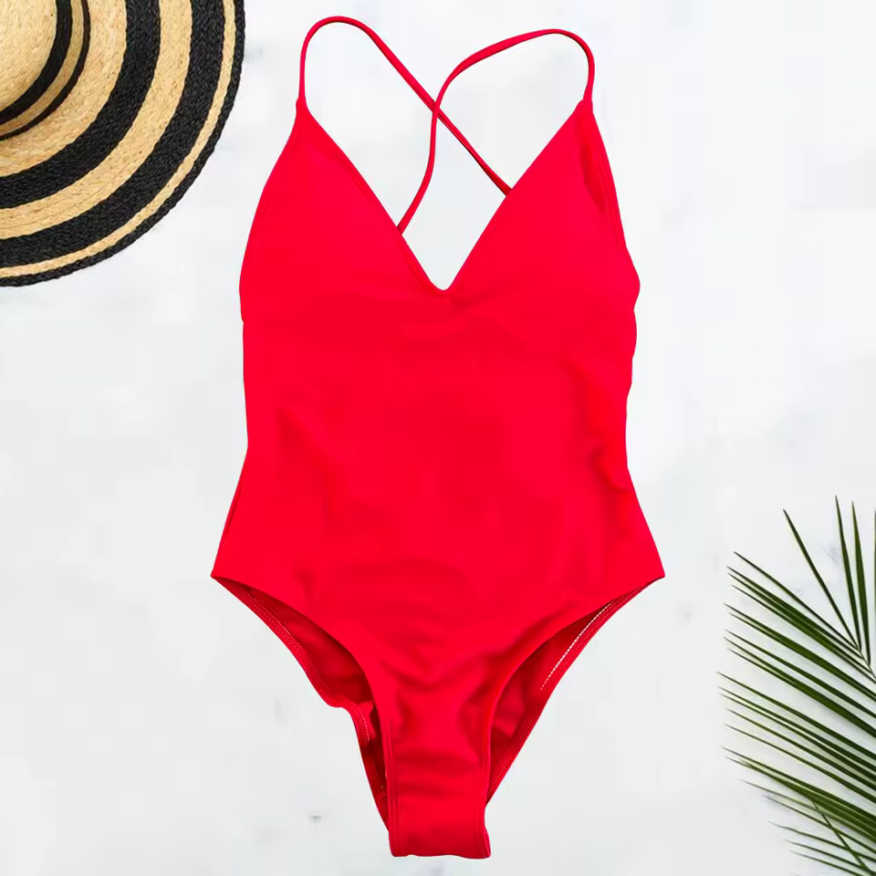 Solid Bodysuit Plus Size Bathing Suit Swimming Suit One Piece - Image 4