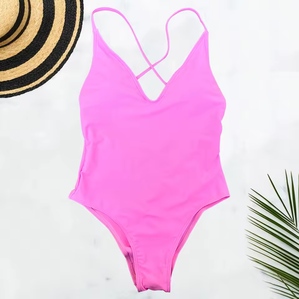 Solid Bodysuit Plus Size Bathing Suit Swimming Suit One Piece - Image 7