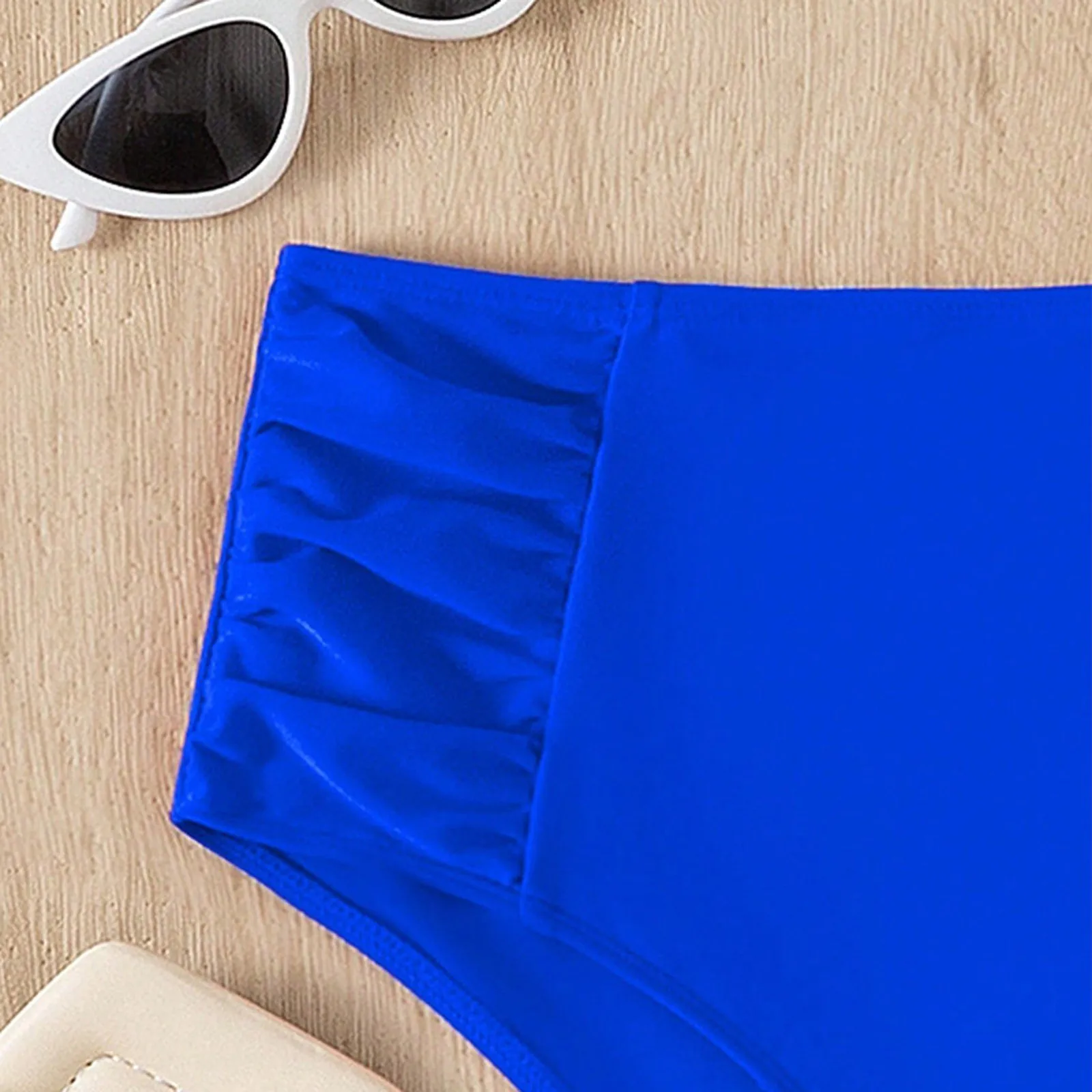Solid Color High Waist High Elasticity Bottoms Daily Beach Vacation Swimwear Briefs - Image 4