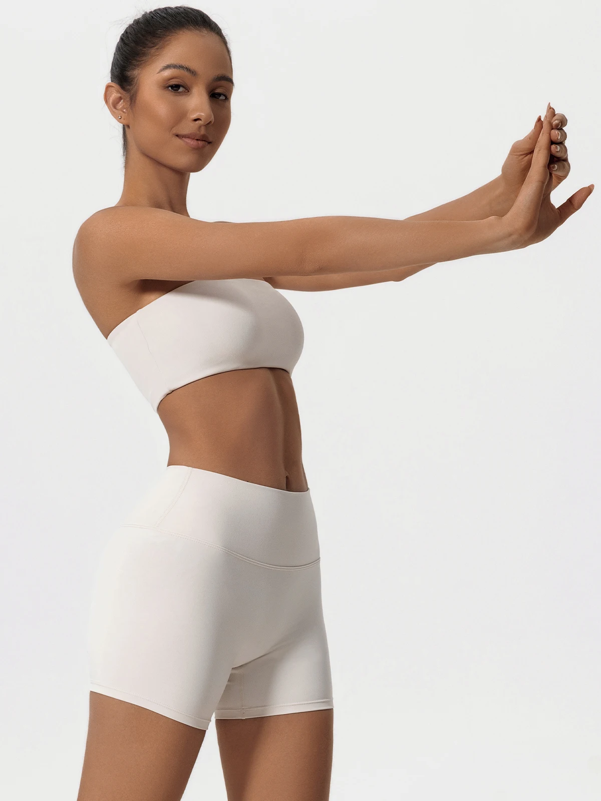 Two Piece Fitness Sports Workout Yoga Outfit Strapless Bra Gym Suits - Image 10