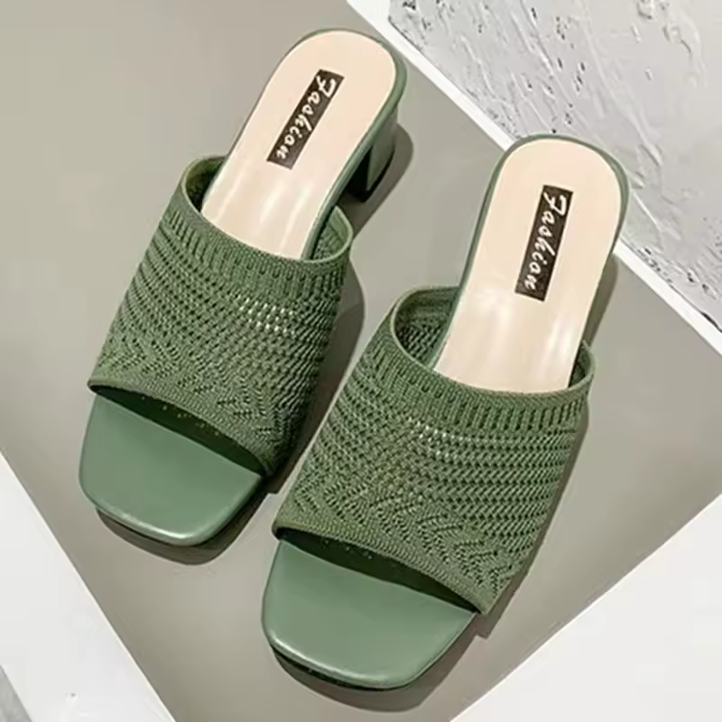 Casual Closed Toe Comfort Outdoor Fly Weave Heel Sandals - Image 2