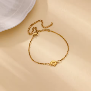 Vintage Fashion Adjustable Chain Trendy Seaside Vacation Jewelry Sun Anklet