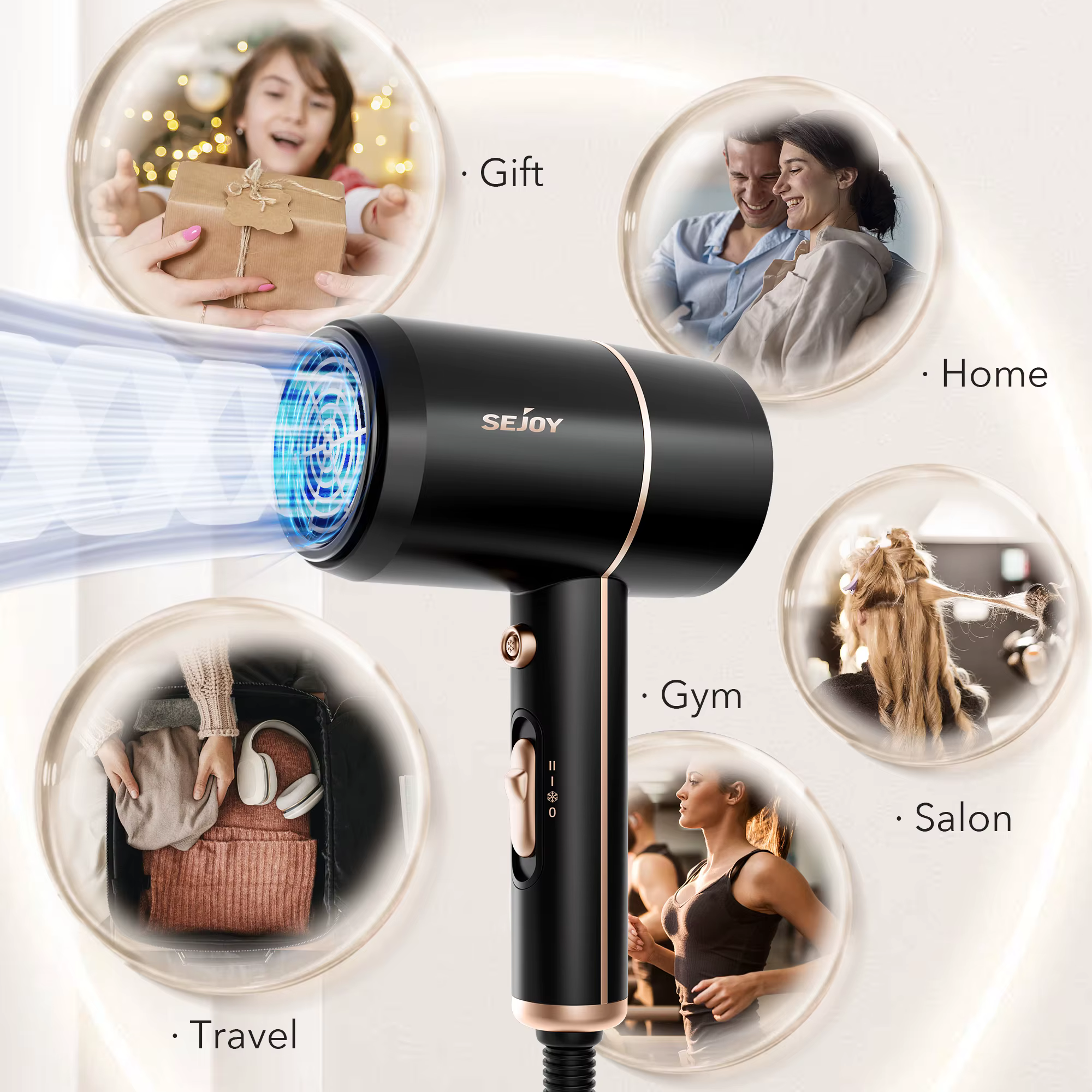 1800W Electric Hair Dryer 110v Hair Dryer Personal Hair Care Styling - Image 9