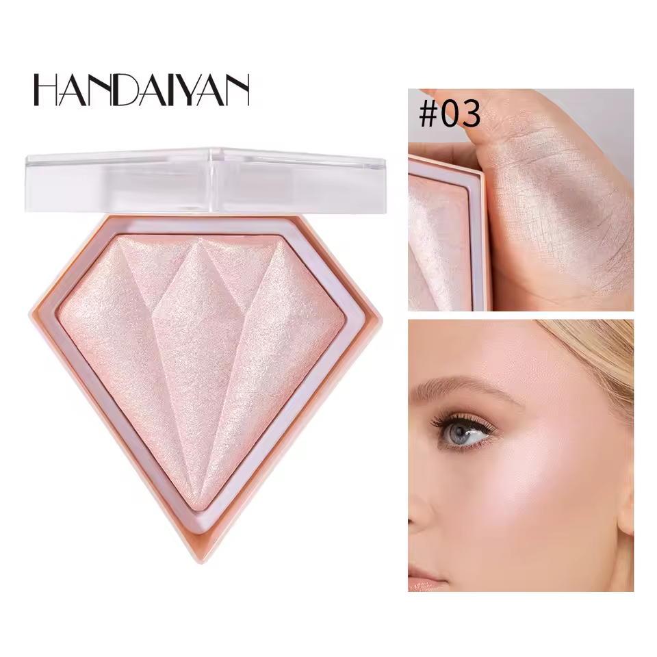 Shimmer Contour Nose Shadow Brightening Face Natural Diamond Highlighter Powder