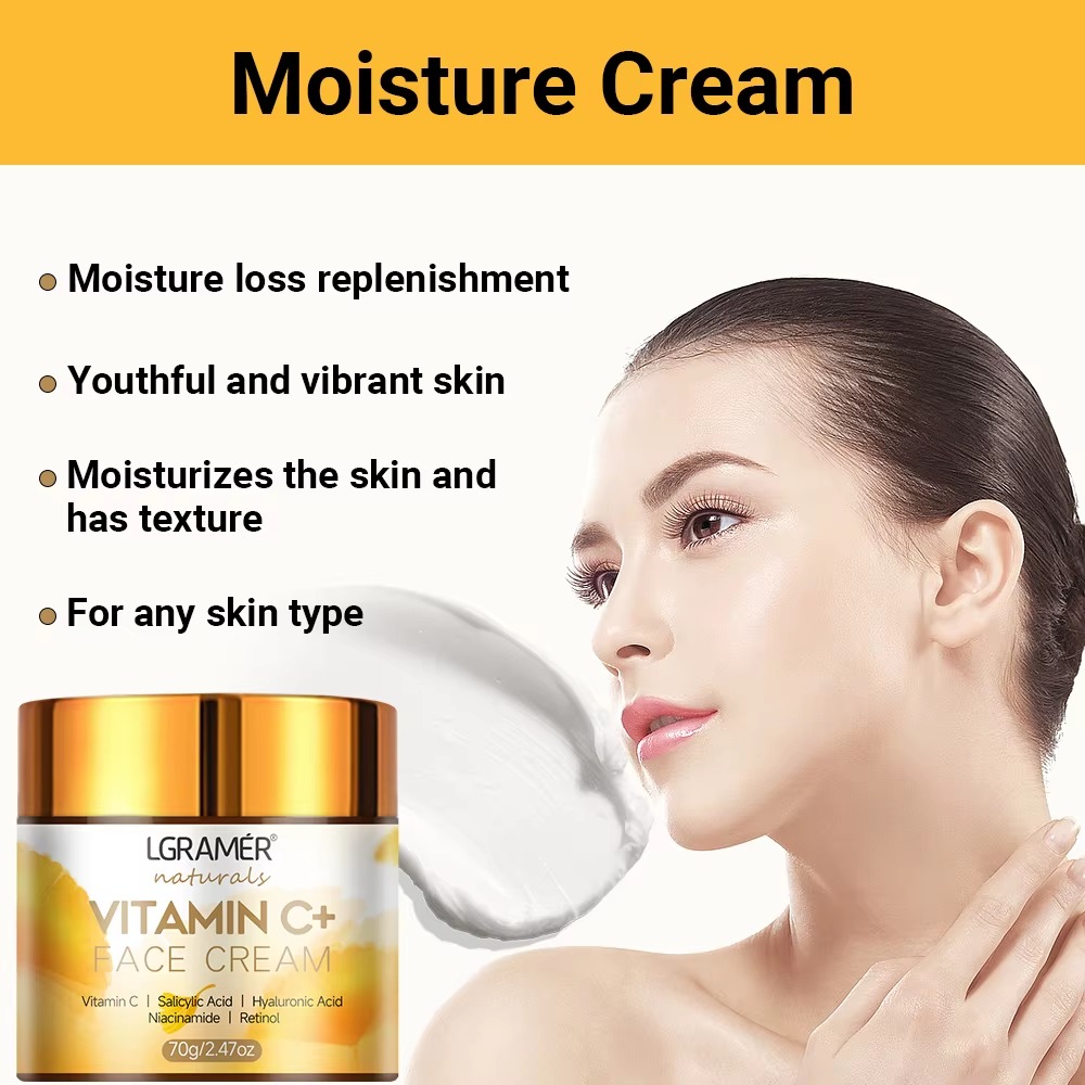 Retinol Smooth Wrinkle Moisturizing Firming Hyaluronic Lightening Repairing Vitamin-C Face Cream - Image 4