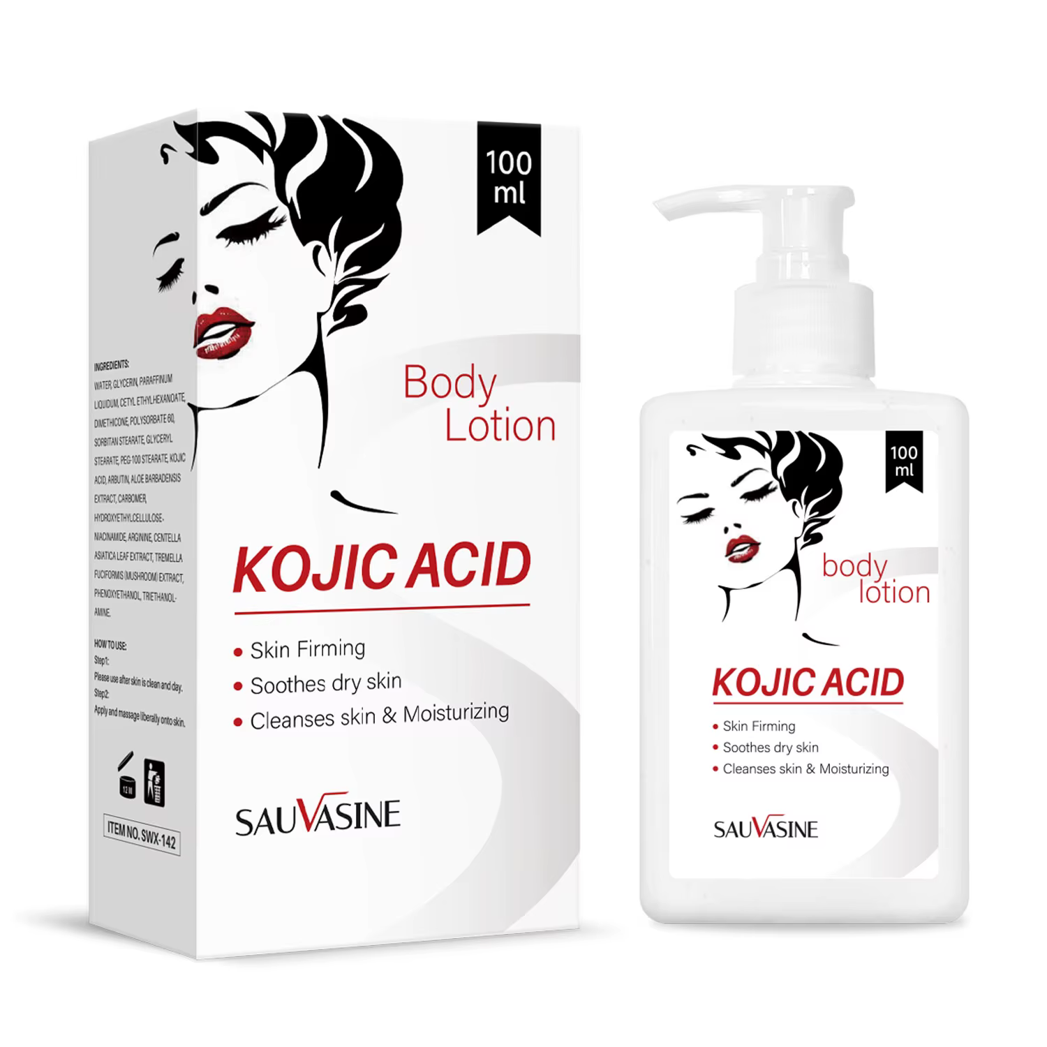 Kojic Acid 100ML Skin Brightening Even Skin Tone Bleaching Moisturizing Body Lotion