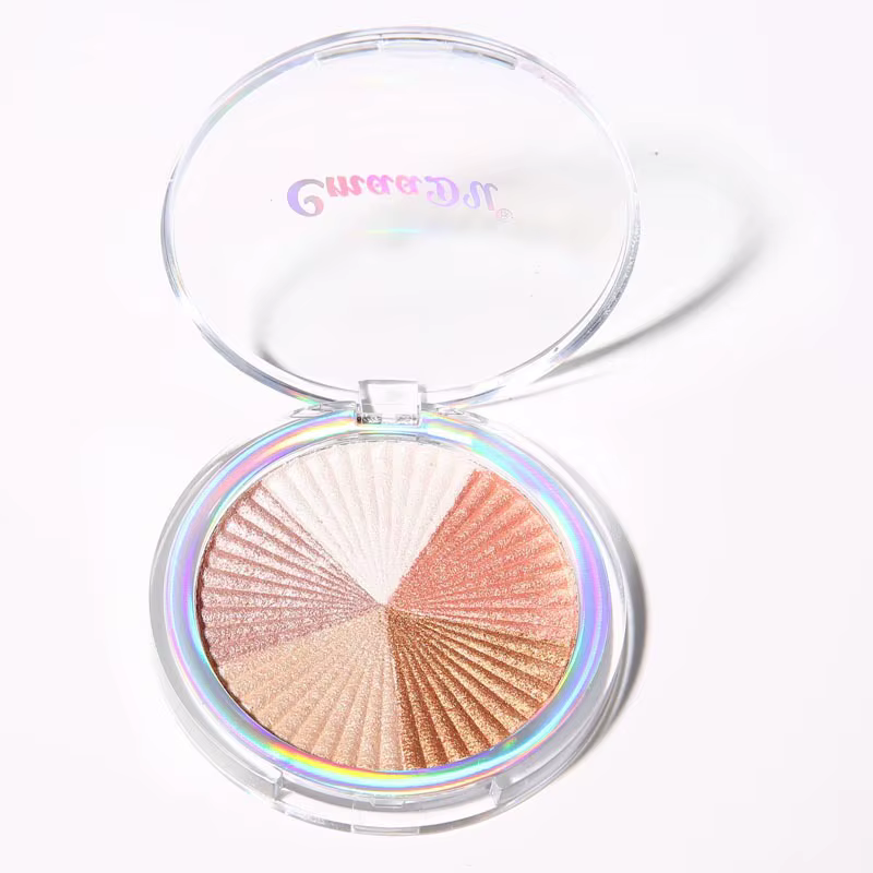 Long Lasting 5 Colors Contouring Brightening Shimmery Diamond Highlighter Powder Palette