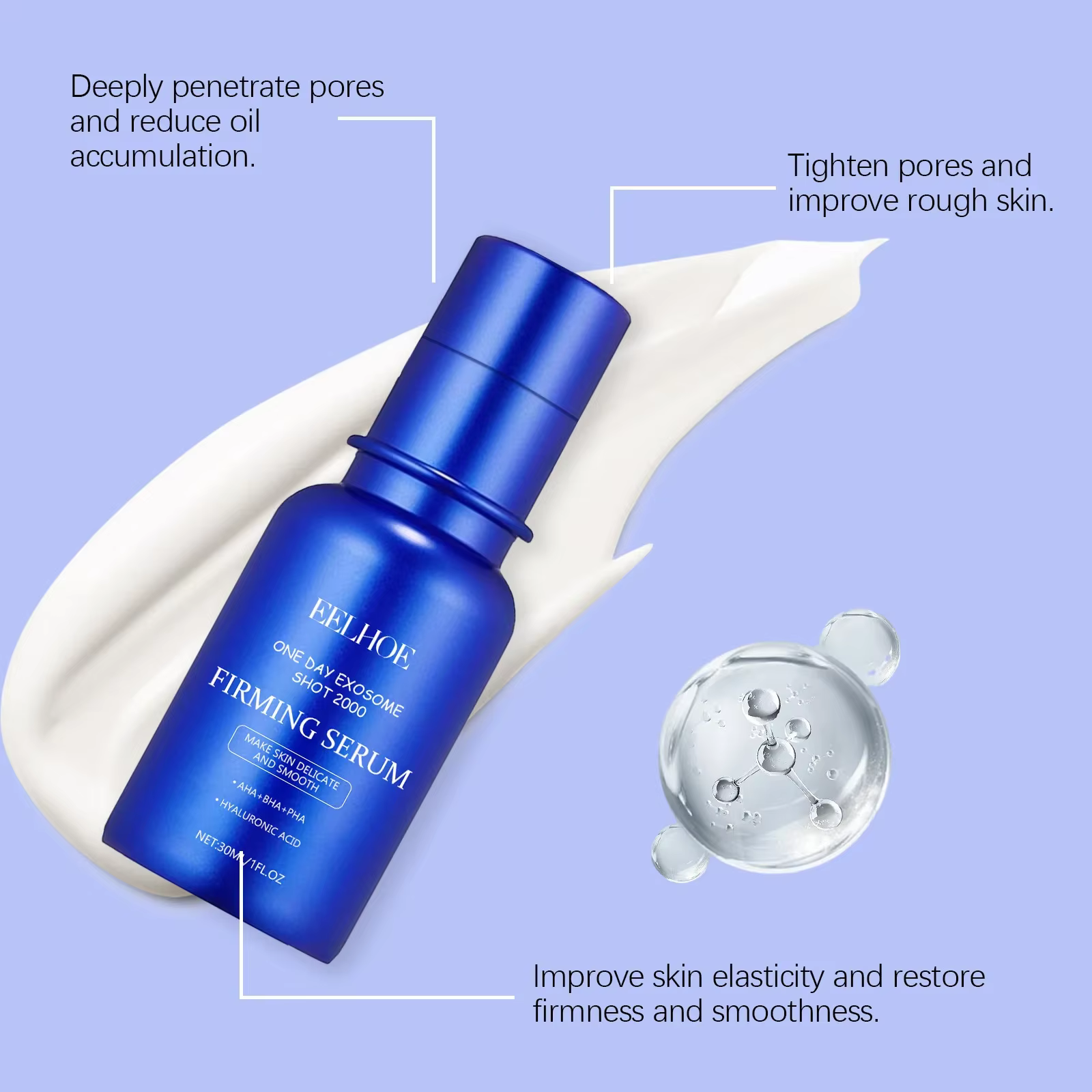 Shrink Pores Lifting Firming Lactic Acid Smooth Lighten Salicylic Acid 2 Piece Facial Lotion - Image 7