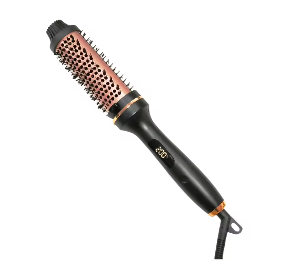3 in 1 Heating Curling Iron Ceramic Heated Round Brush Electric Hair Straightener Brushs - Image 5