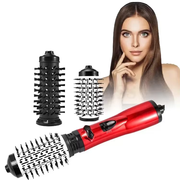 3 in 1 Rotating Hair Dryer Electric Comb Hair Straightener Brush Dryer Brush