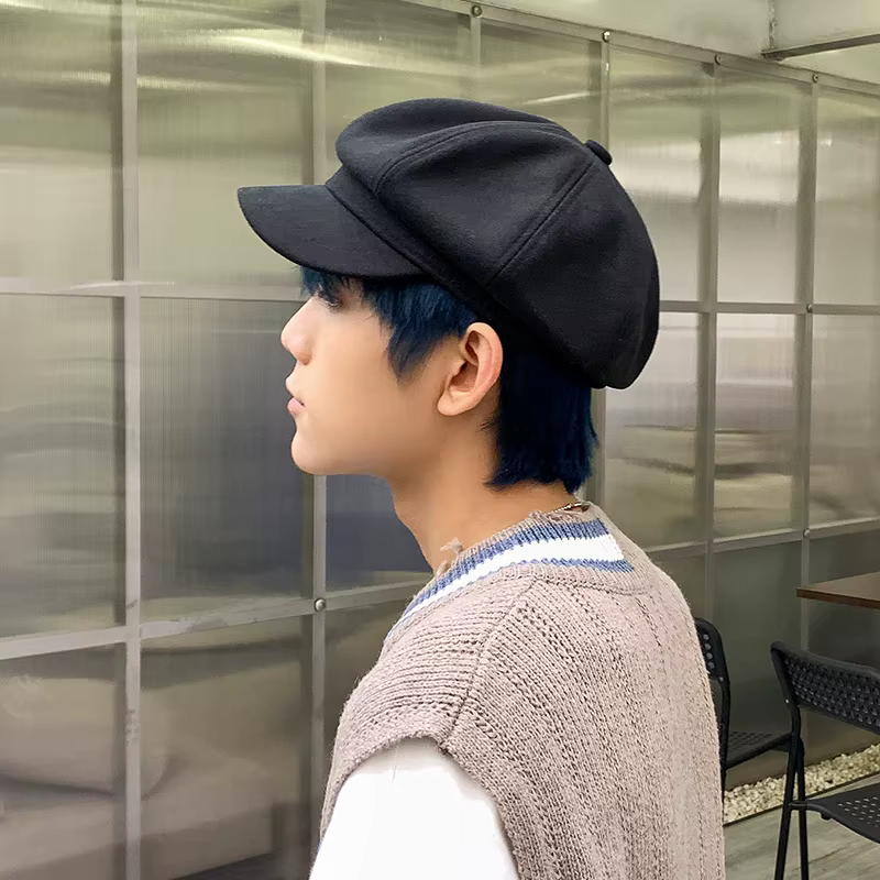 Casual Tatting Outdoor Cap Decorated Painter Ins Octagonal Beret Hat - Image 3