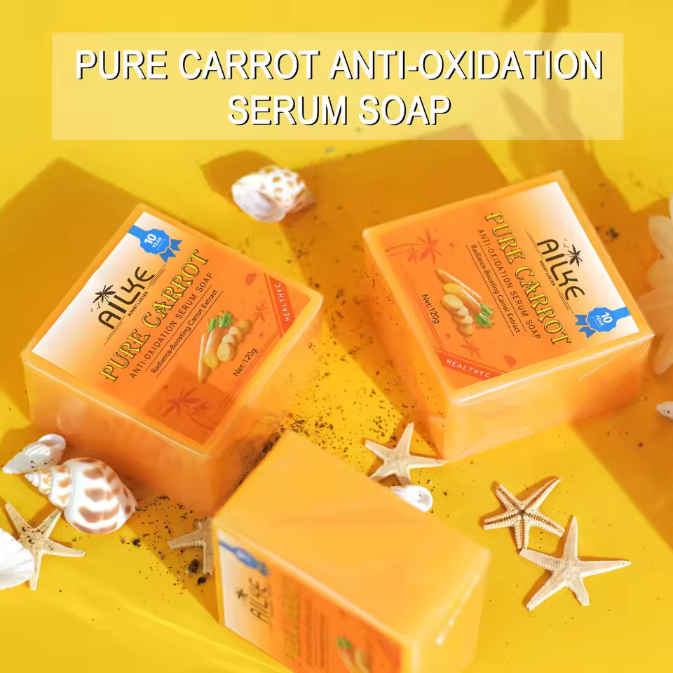 5Pack Brightening Soap with Carrot for Face and Body Use - Image 2