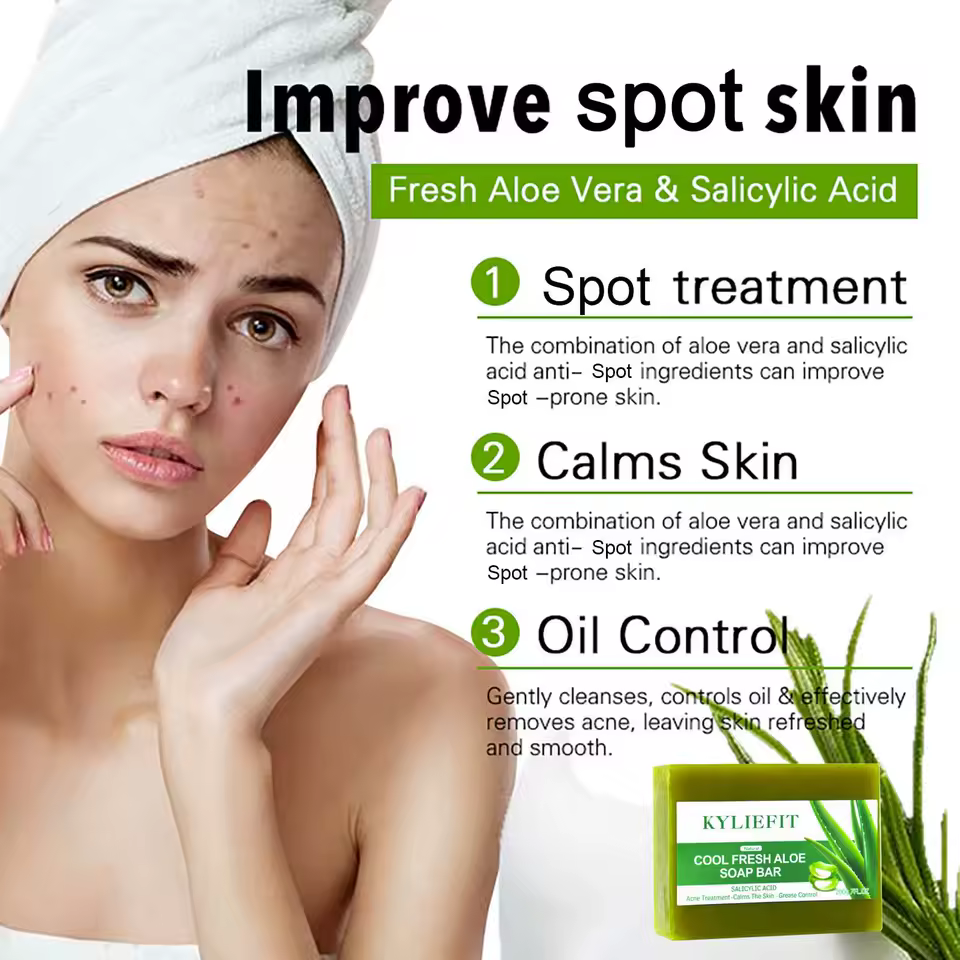 Aloe Vera Soap Bar With All Natural Ingredients And Clean Skin - Image 2