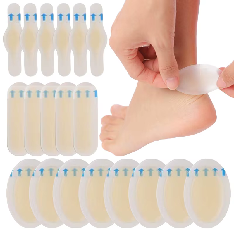 Adhesive Hydrocolloid Gel Anti-wearing Heel Sticker Blister Plaster 5pcs Foot Care Tools