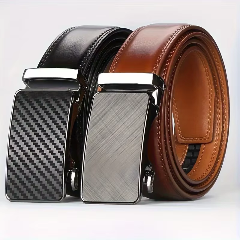 Automatic Buckle Genuine Leather Cowhide Belt, Leisure Fashion Pants Belt