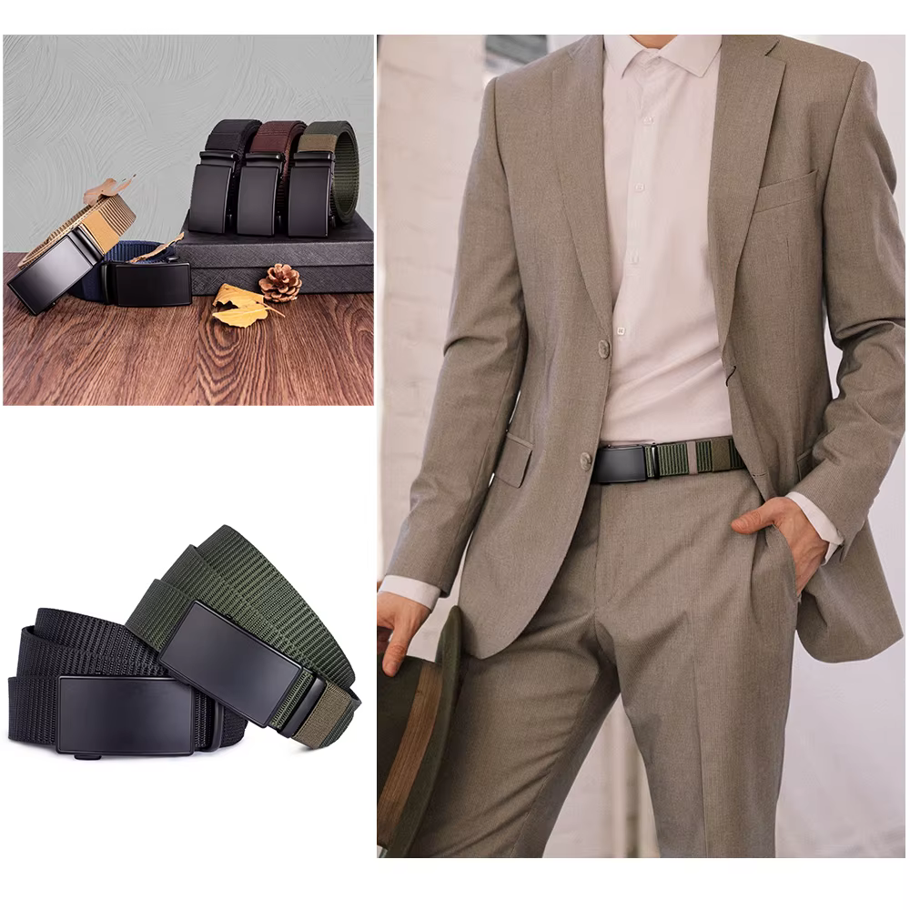 Automatic Buckle Light Comfortable Nylon Military Belt Outdoor Hunting