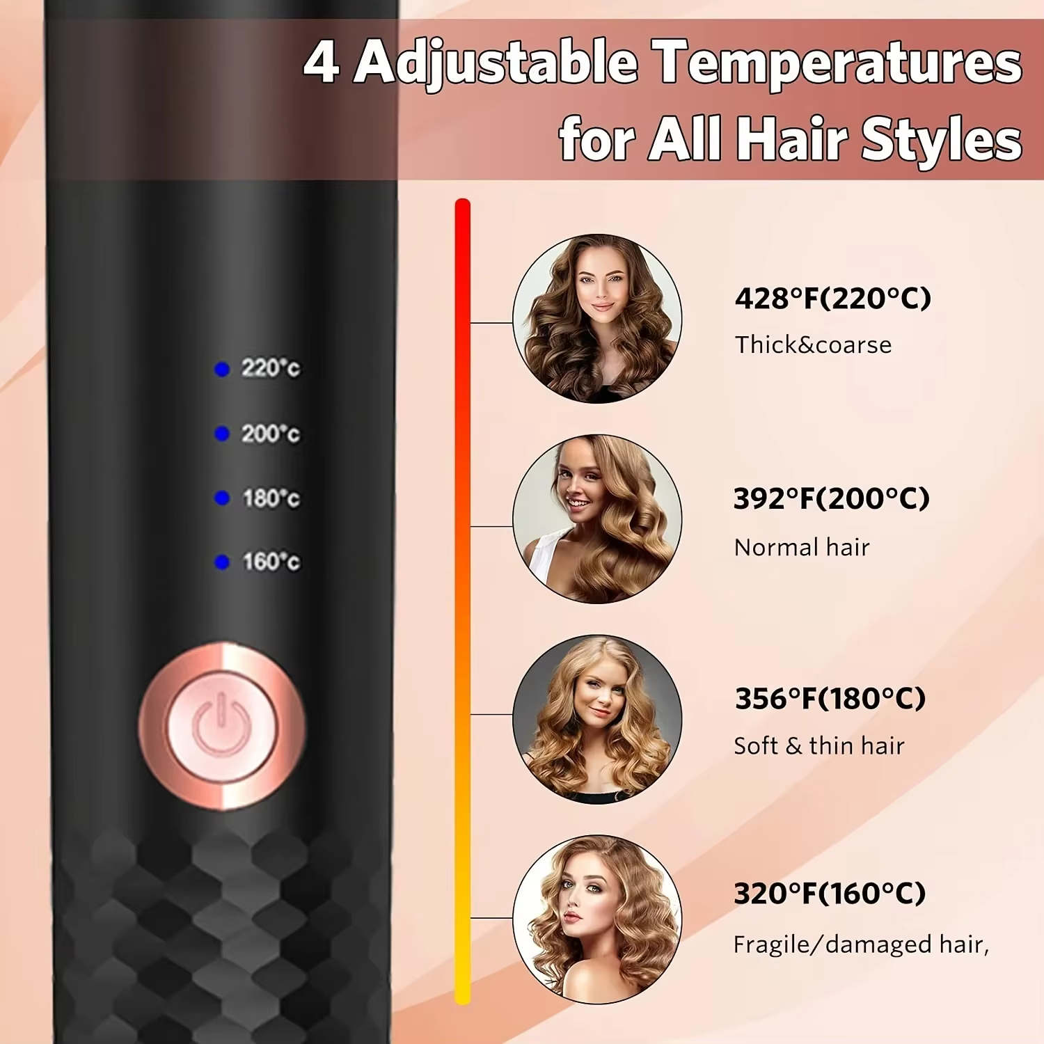 Automatic Hair Curling Iron Ceramic Rotating Air Curler Air Spin Wand Styler Curl Machine - Image 4