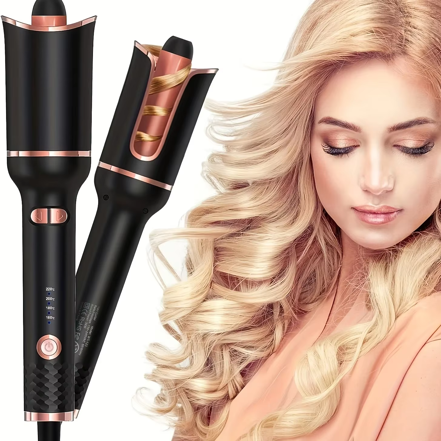 Automatic Hair Curling Iron Ceramic Rotating Air Curler Air Spin Wand Styler Curl Machine