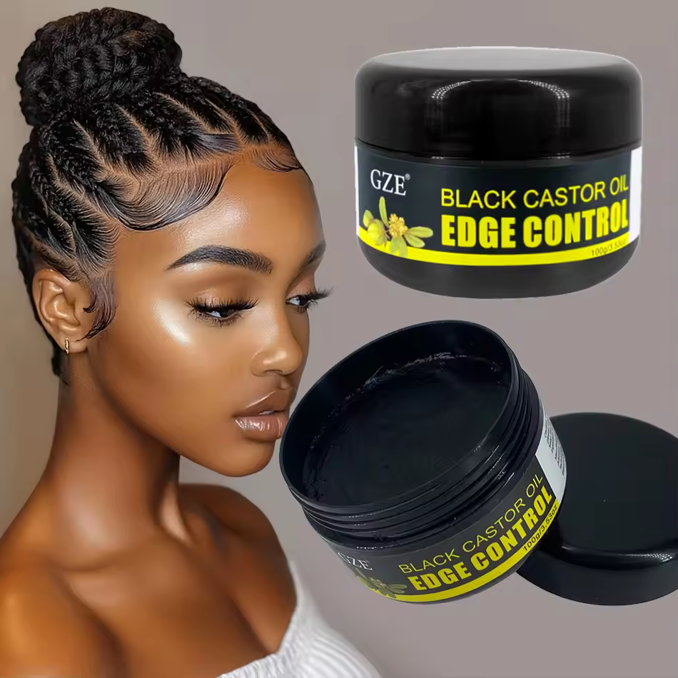 Black Castor Extra Hold Braid Contains Black Castor Oil & Coconut Oil Edge Control Hair Wax Gel