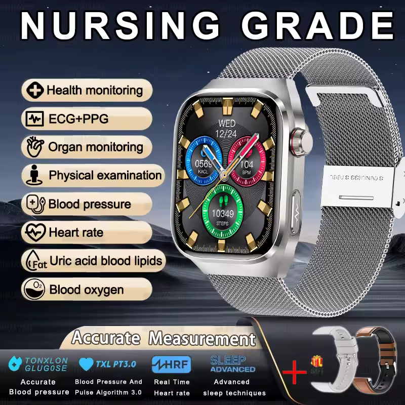 Blood Oxygen XIAOMI Uric acid Blood lipids Smart Watch Men - Image 2