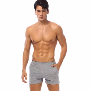 4PCS Boxer Cotton Pouch Men Underpants Panties With Pocket