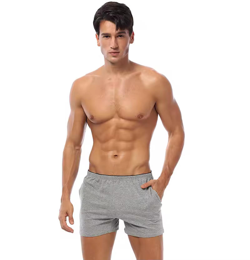 4PCS Boxer Cotton Pouch Men Underpants Panties With Pocket
