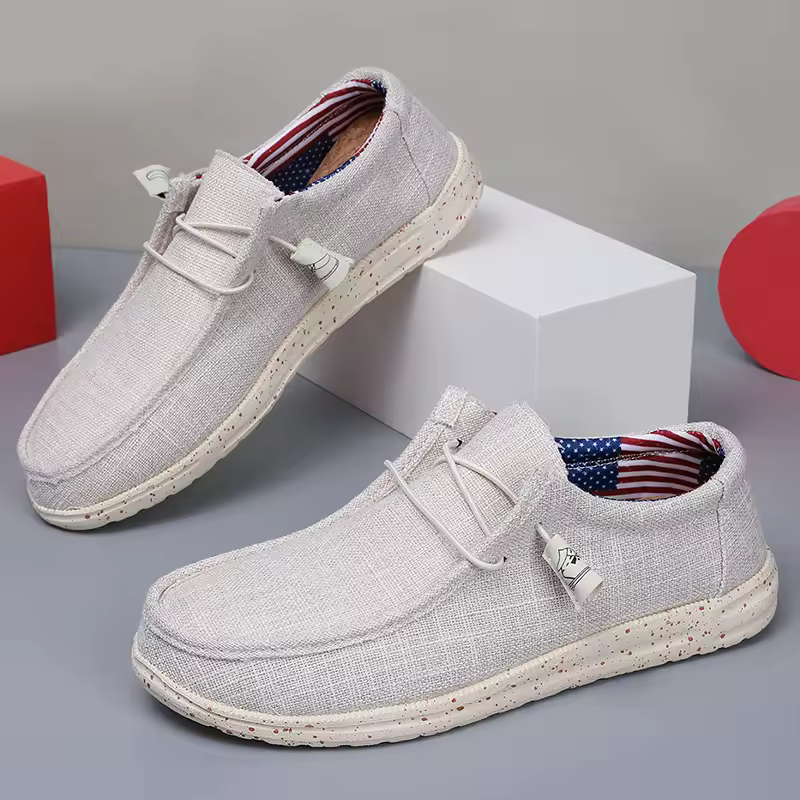 Breathable Slip on Flats Vulcanized Driving Walking Sneakers Men Casual Canvas Shoes - Image 7