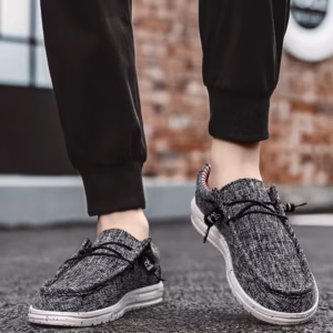 Breathable Slip on Flats Vulcanized Driving Walking Sneakers Men Casual Canvas Shoes