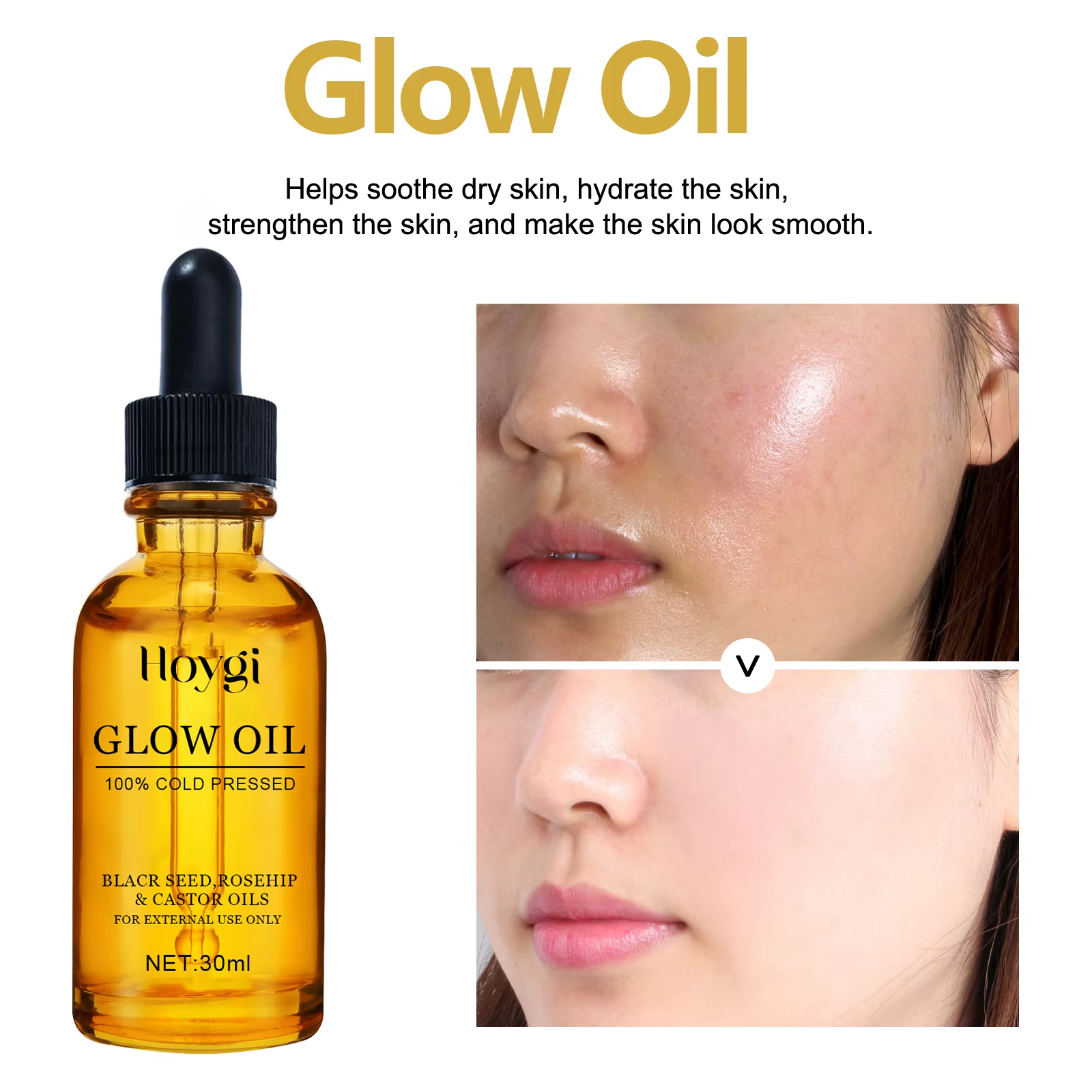 Brightening Anti Aging Treatment Hydrating Moisturizer Wrinkle Reducer For Dry Skin Facial Oil - Image 4