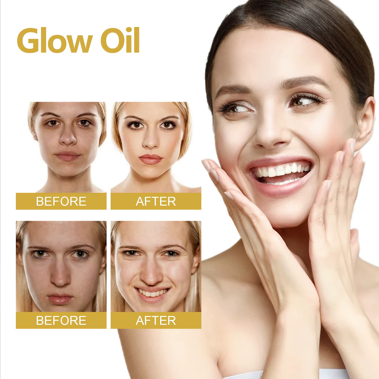 Brightening Anti Aging Treatment Hydrating Moisturizer Wrinkle Reducer For Dry Skin Facial Oil - Image 2
