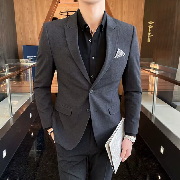 Business Casual Single Breasted Wedding Trend Two-piece Set - Image 12