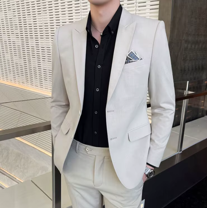 Business Casual Single Breasted Wedding Trend Two-piece Set - Image 13