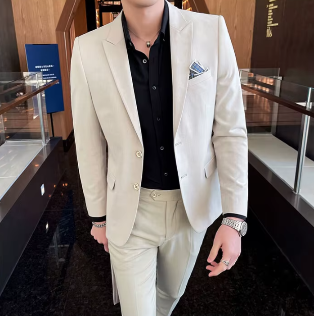 Business Casual Single Breasted Wedding Trend Two-piece Set - Image 14