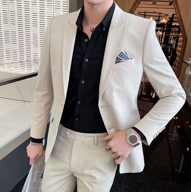 Business Casual Single Breasted Wedding Trend Two-piece Set - Image 15