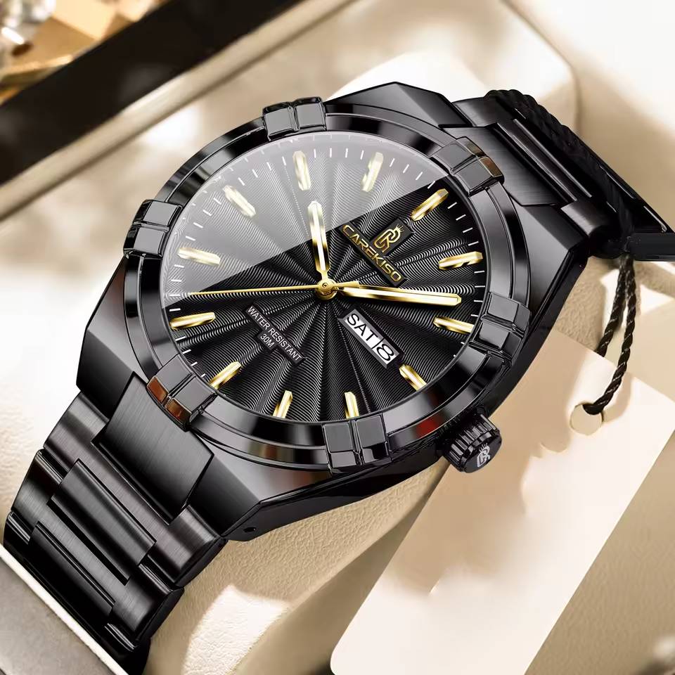 Stainless Steel Business Waterproof Luminous Quartz Men's Watches - Image 2