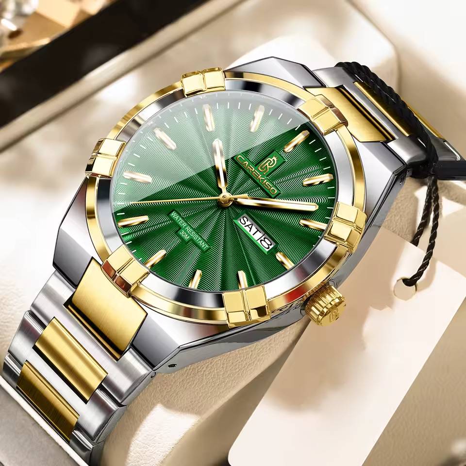 Business Men Clock Date Week Waterproof Luminous Quartz Man Wristwatch - Image 7