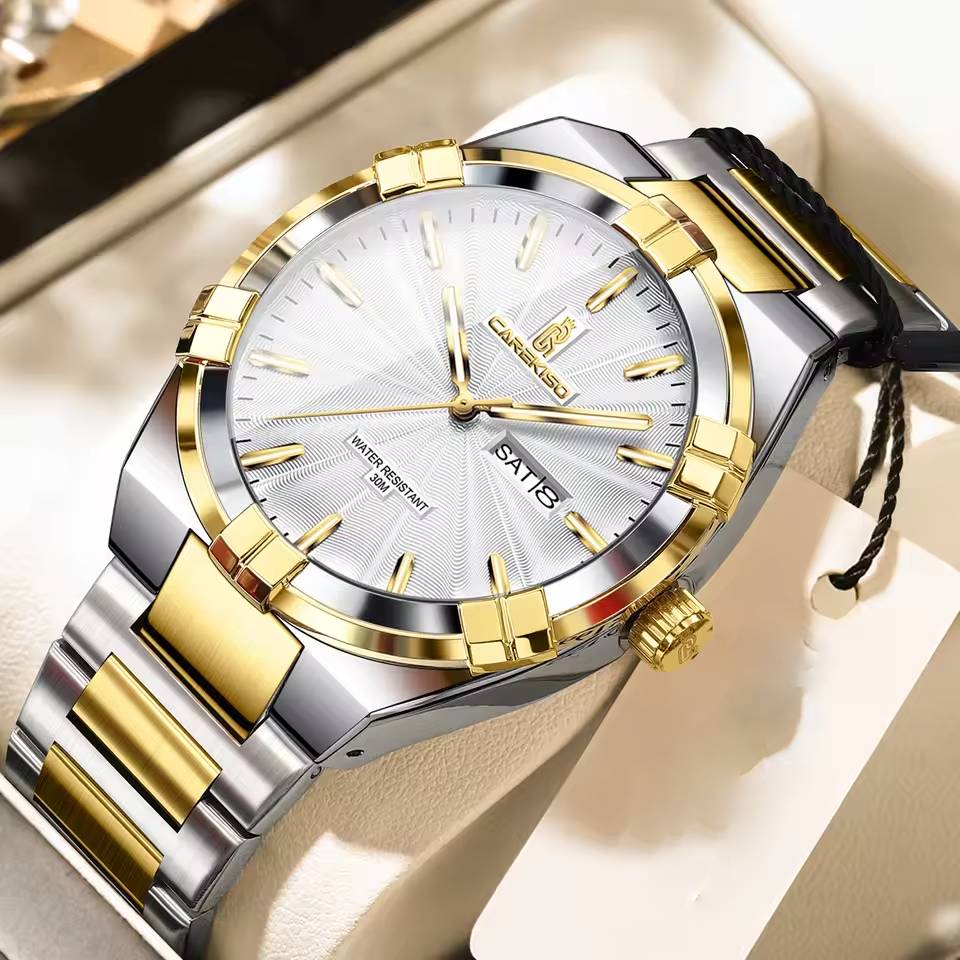 Business Men Clock Date Week Waterproof Luminous Quartz Man Wristwatch - Image 6