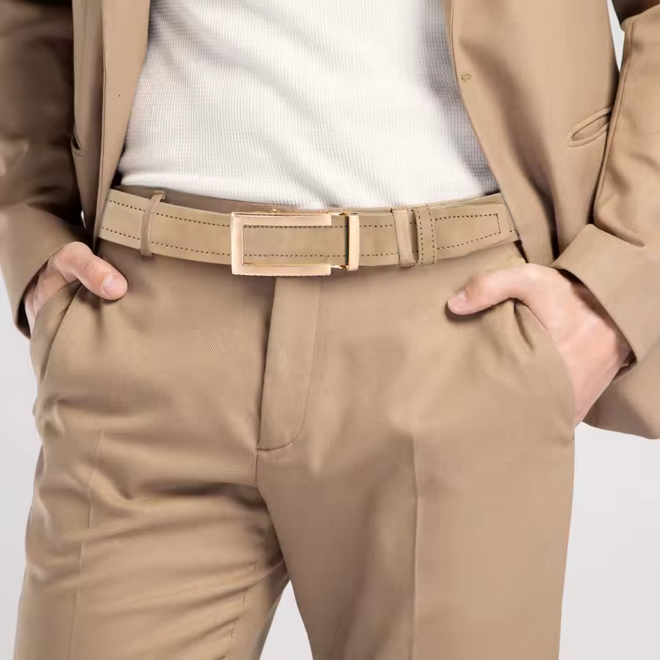 Business Style Belt Casual Fashion Luxury Designer Automatic Metal Buckle